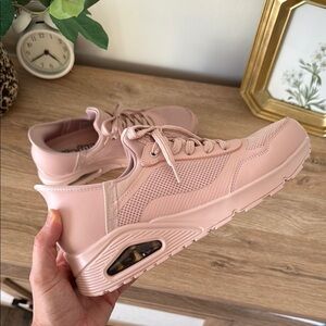 Skechers Pink Slip-ins High-Top Sneakers with Chunky Sole